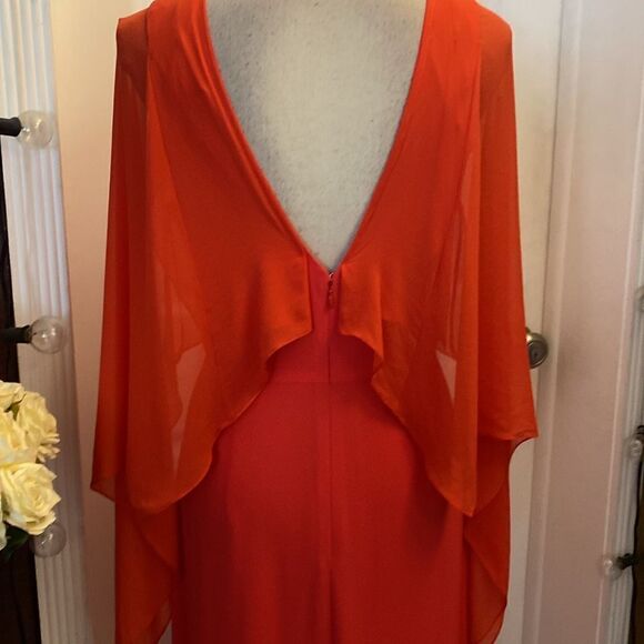 BCBG Maxazria coral color maxi dress, size 8 - Picture 5 of 10